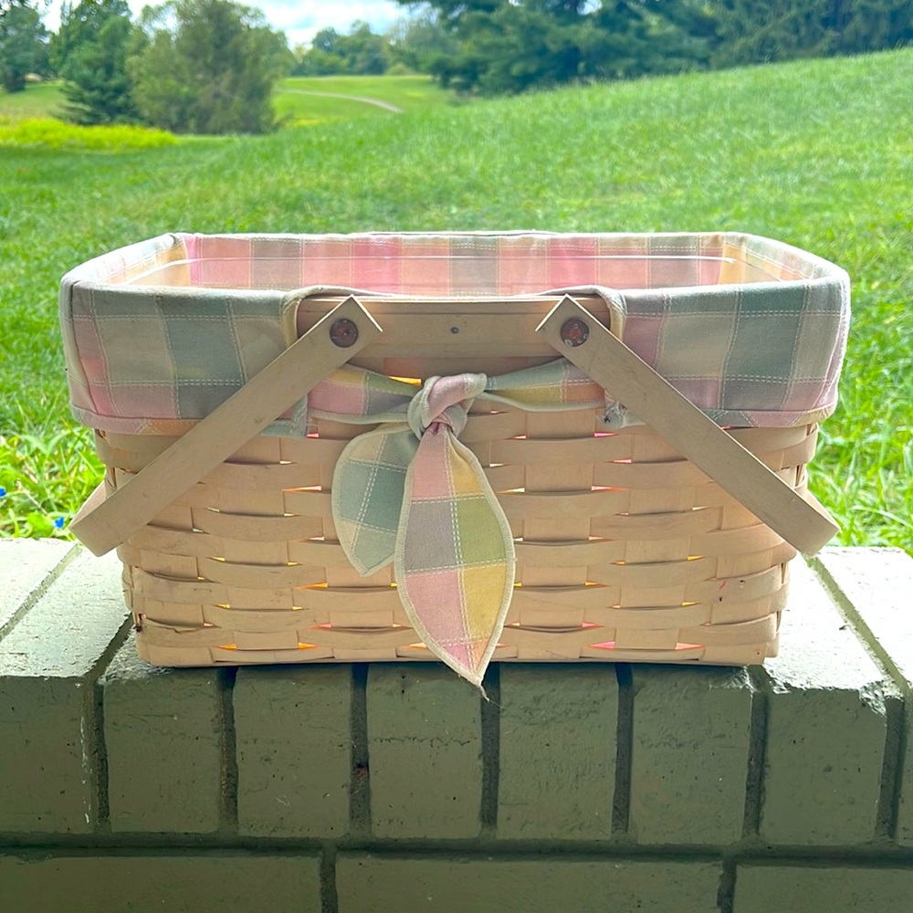 Longaberger white market basket